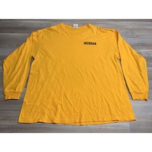 Vintage Steve & Barrys University of Michigan T-Shirt Long Sleeve Spellout Sz XL